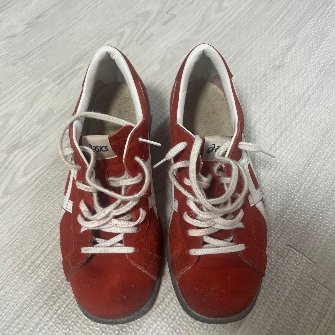 ASICS レッド トレーニングシューズ 日本製　27センチ