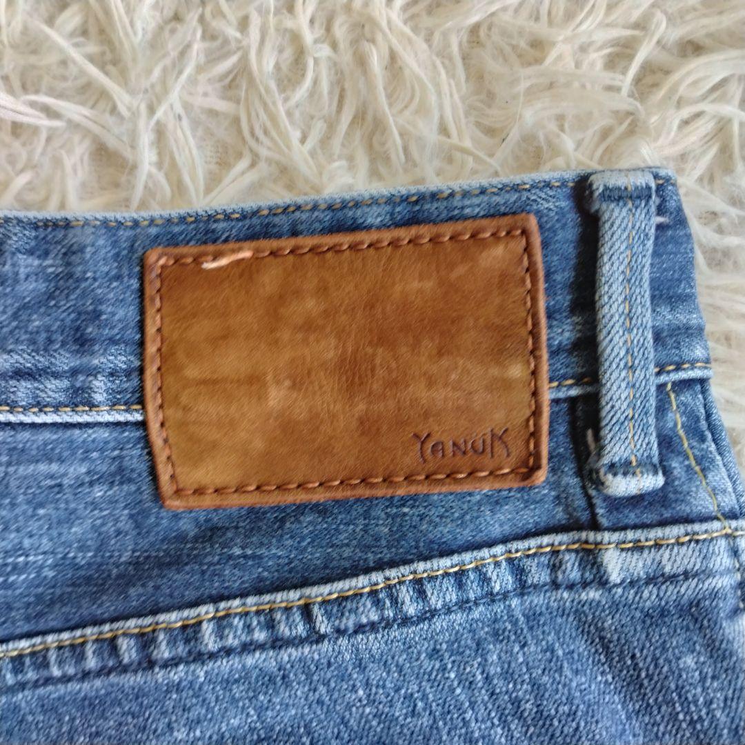 美品✨YANUK　ヤヌーク　ルイーズ　プレミアム2　27　ブルー　ストレッチ