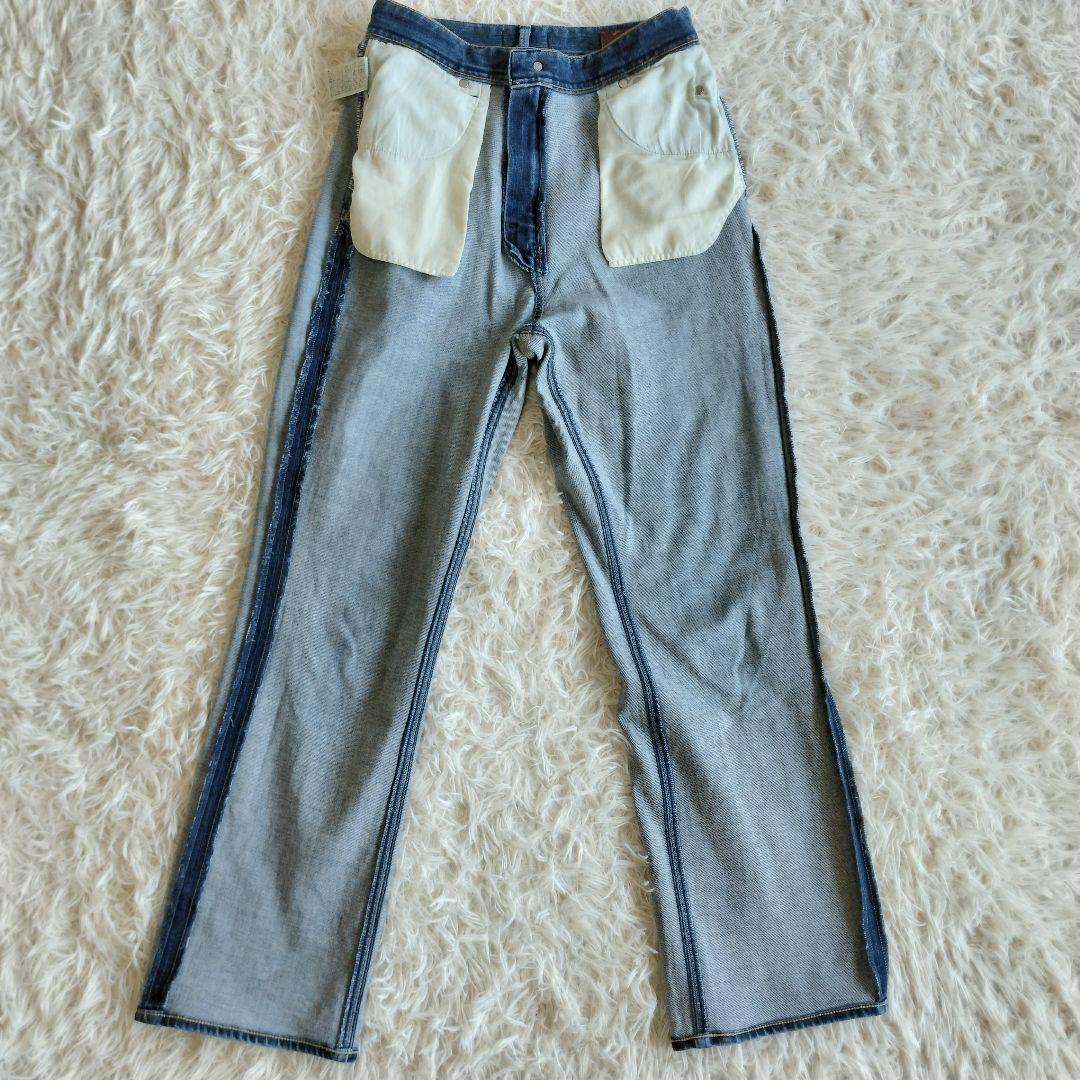 美品✨YANUK　ヤヌーク　ルイーズ　プレミアム2　27　ブルー　ストレッチ