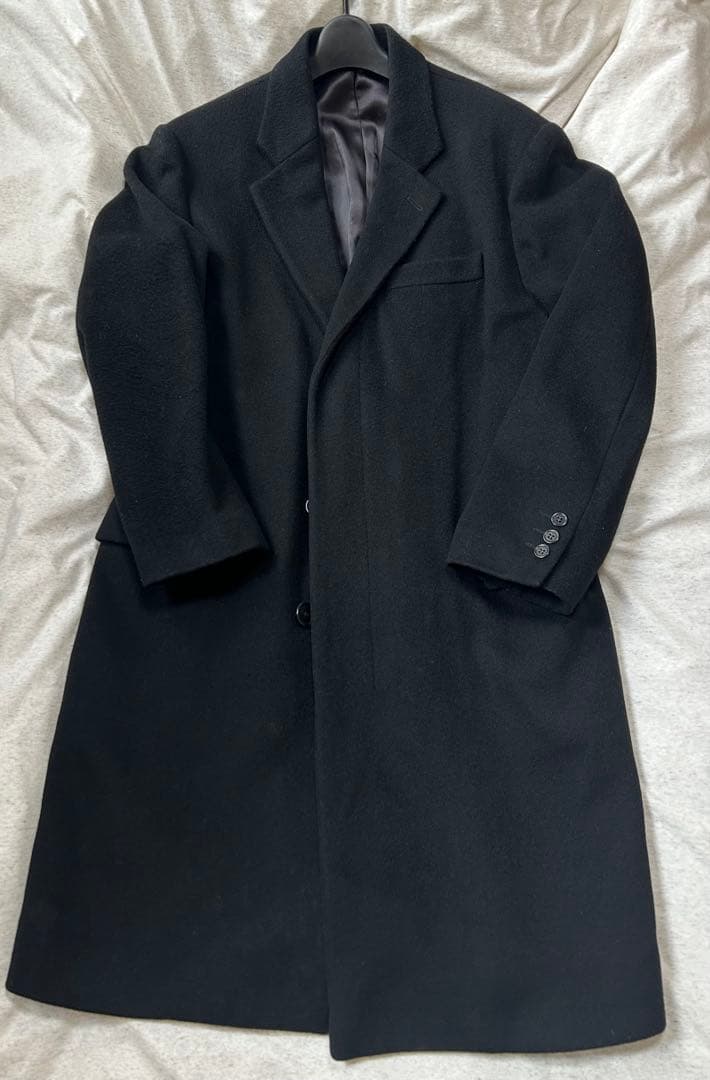週末価格【本人期】HELMUT LANG ブラック チェスターコート 46