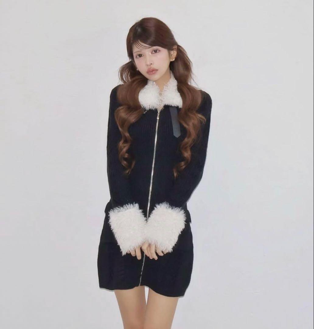 Randy プードルベルテッドミニワンピース