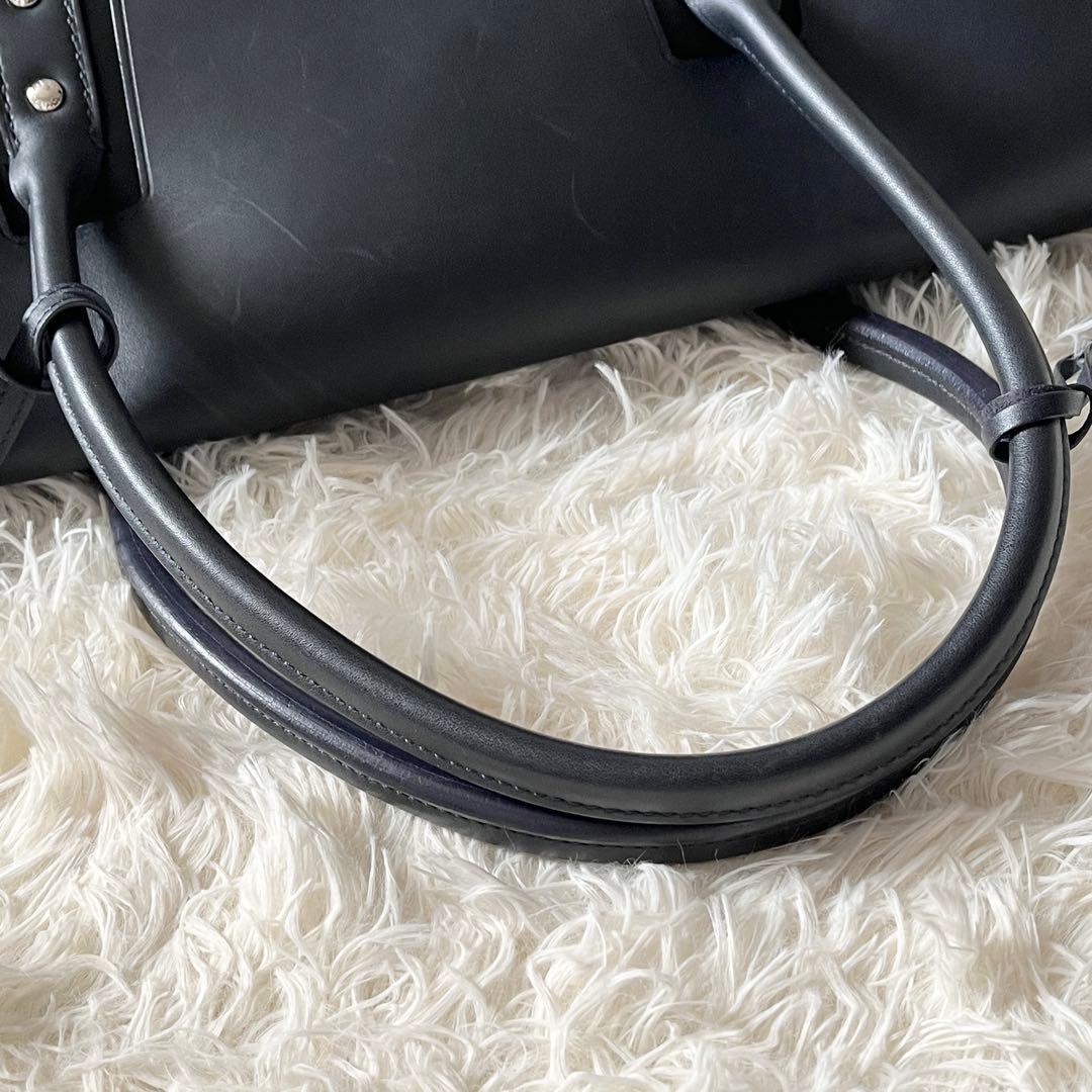 SOMES SADDLE×HT LABEL ビジネスバッグ　レザー　ネイビー