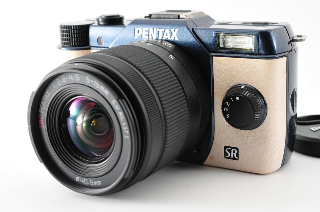 Pentax Q10 ネイビー＆クリーム カラー 充電器、バッテリー付 #97