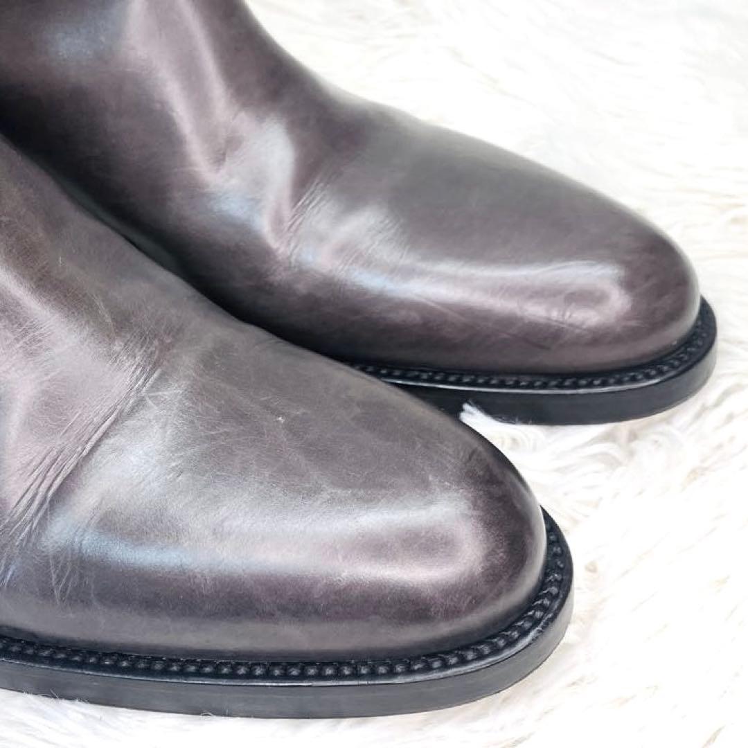 【希少色】SARTORE 38 グレージュダブルストラップ　サイドジップ　ロング