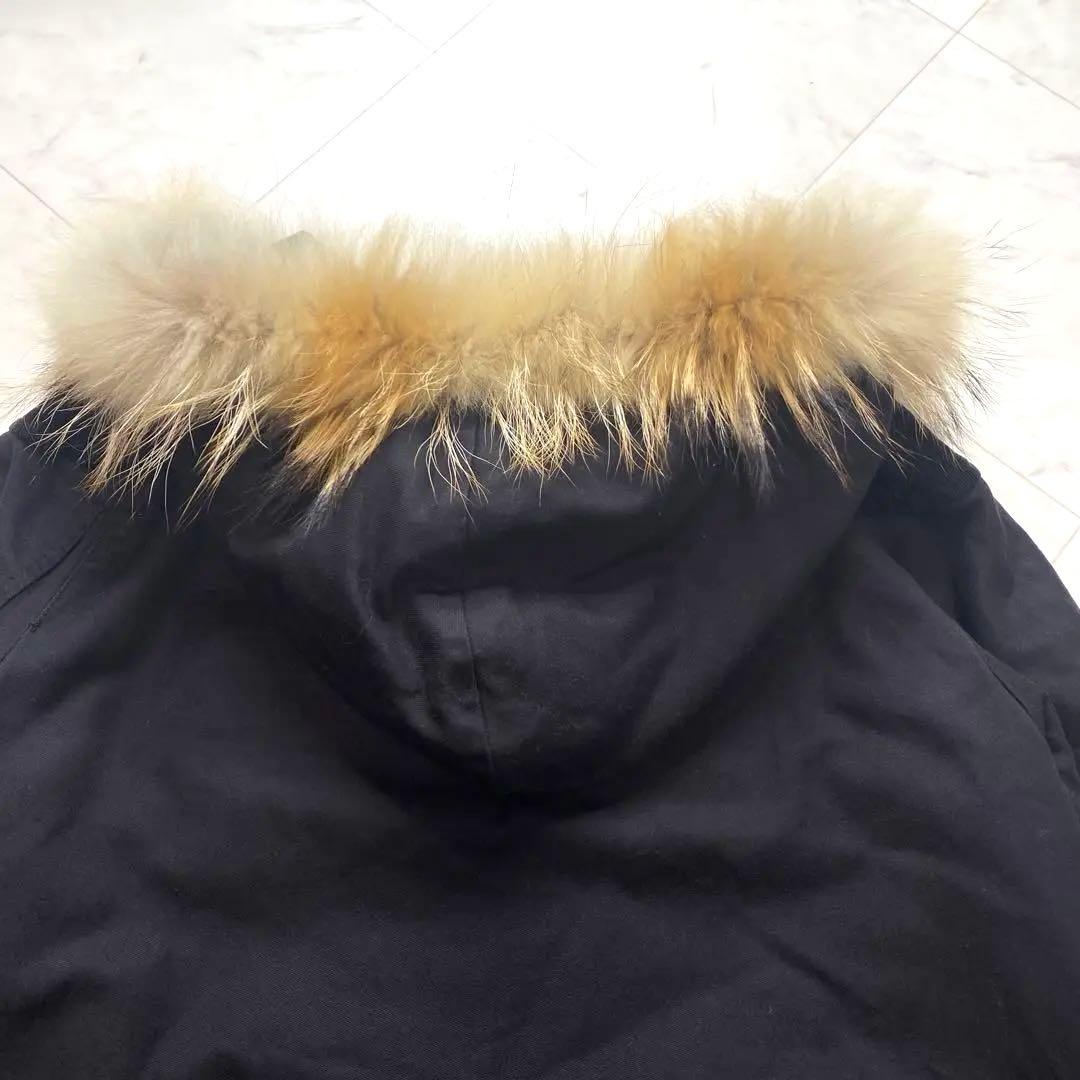 ツモリチサト　黒　モッズコート　ラクーンファー　ボアライナー付き