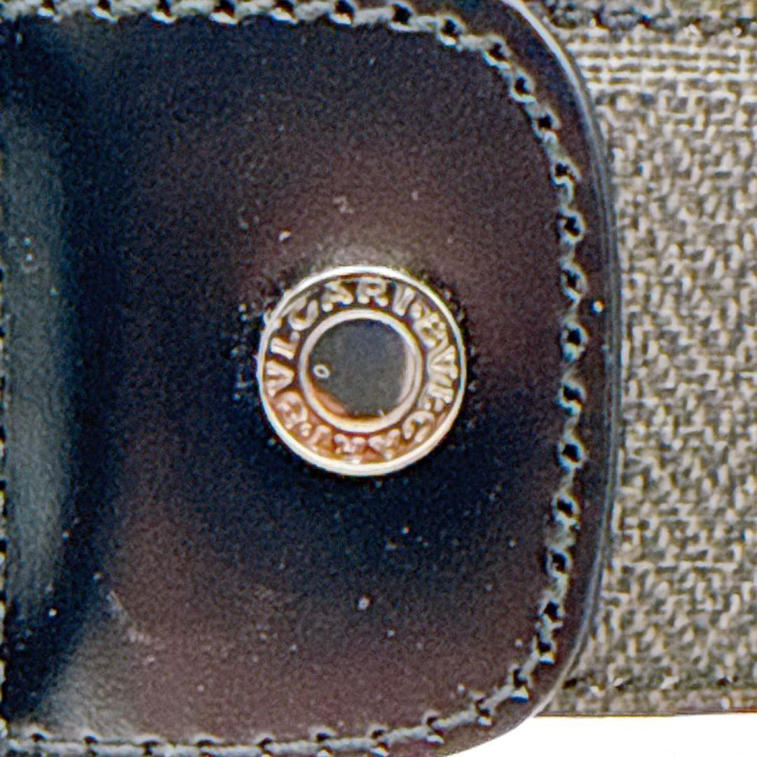 BVLGARI ブルガリ ベルト サークルロゴ シルバー金具 レザー ブラック