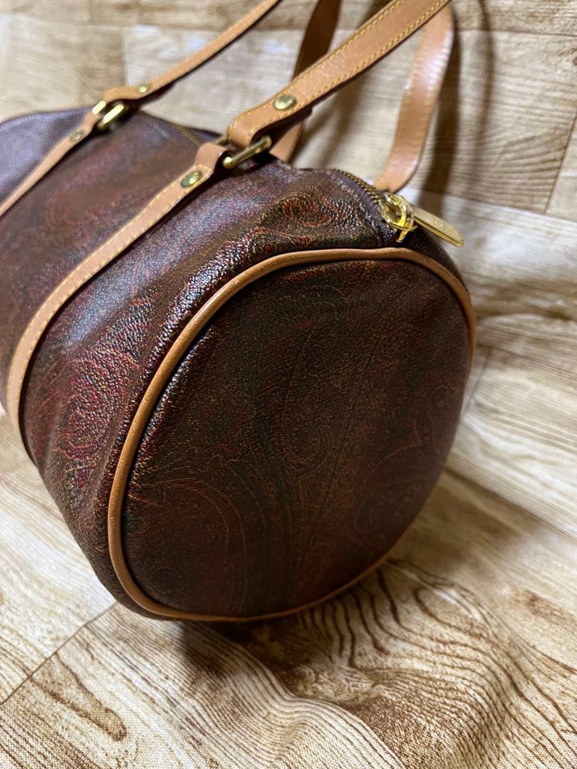 ブラウンレザー ボストンバッグ 鍵付き