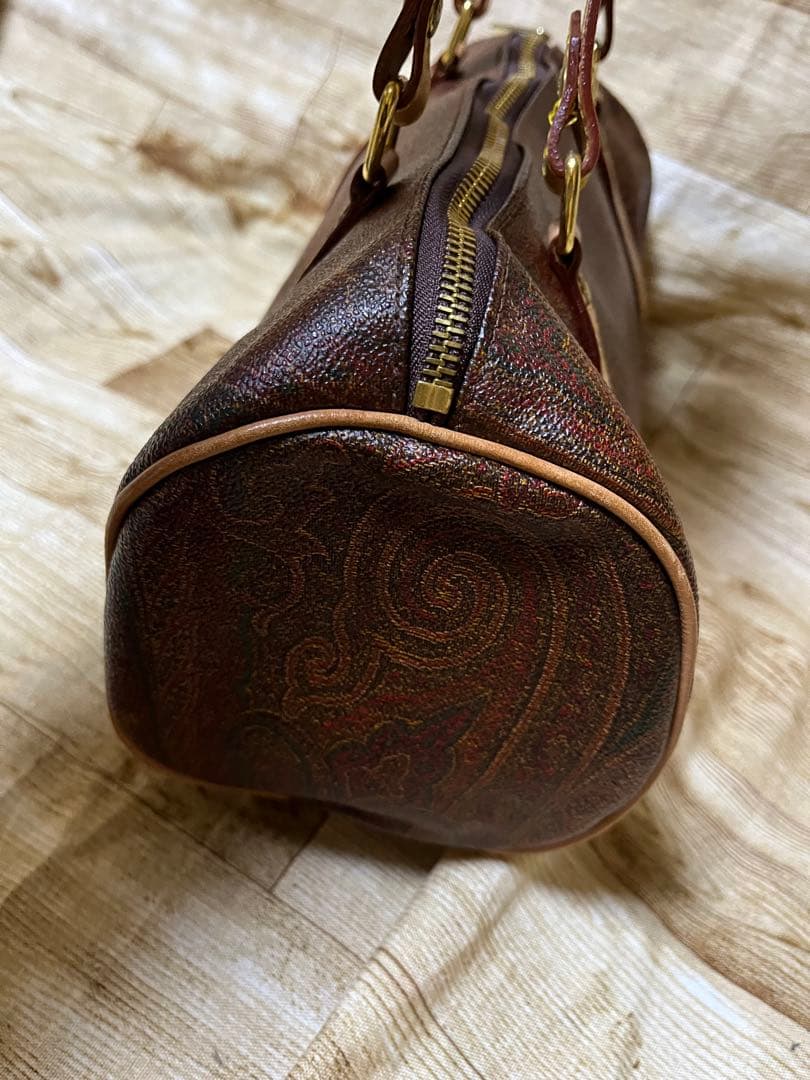 ブラウンレザー ボストンバッグ 鍵付き