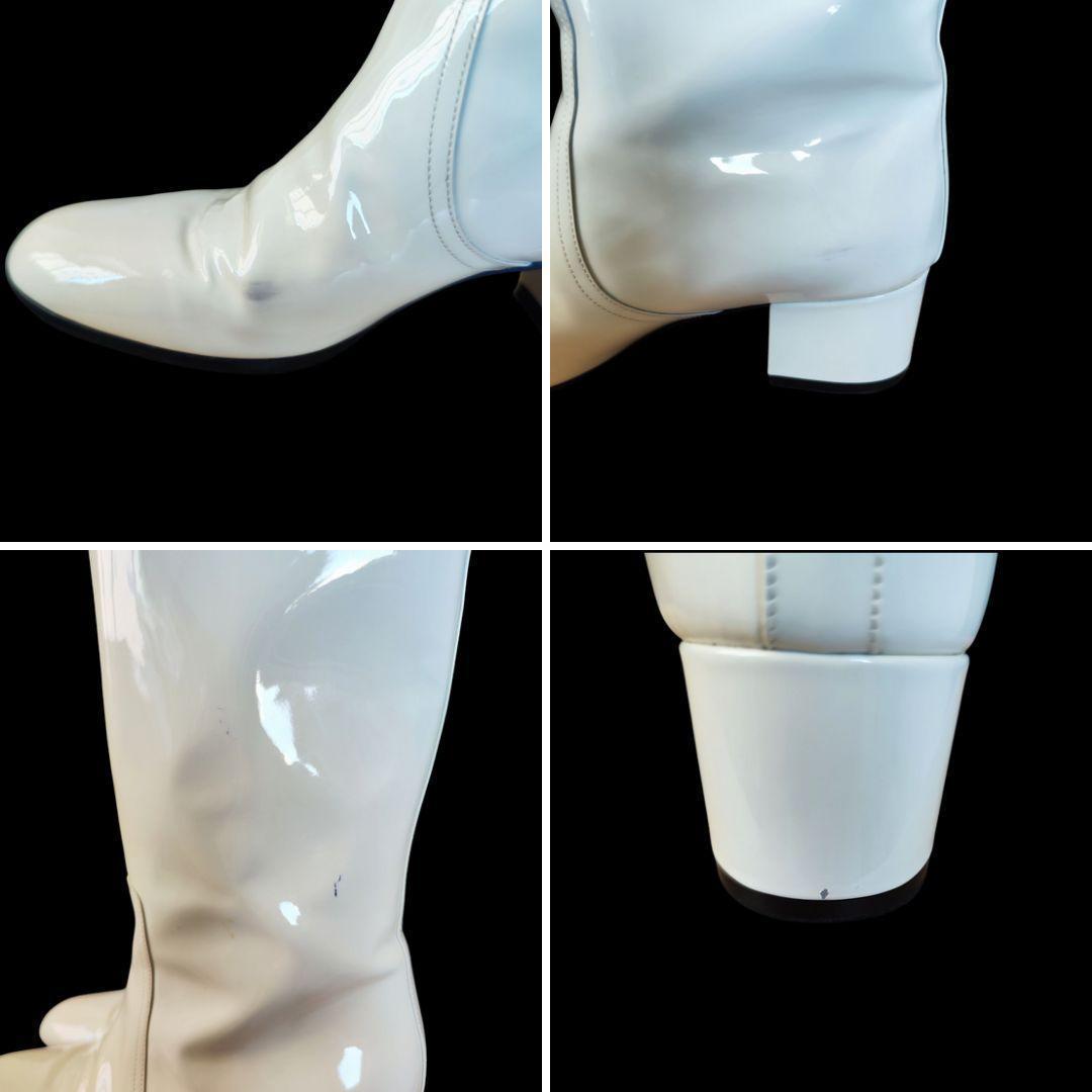 【美品】CELINE トリオンフ ハイブーツ ホワイト 36 23cm相当