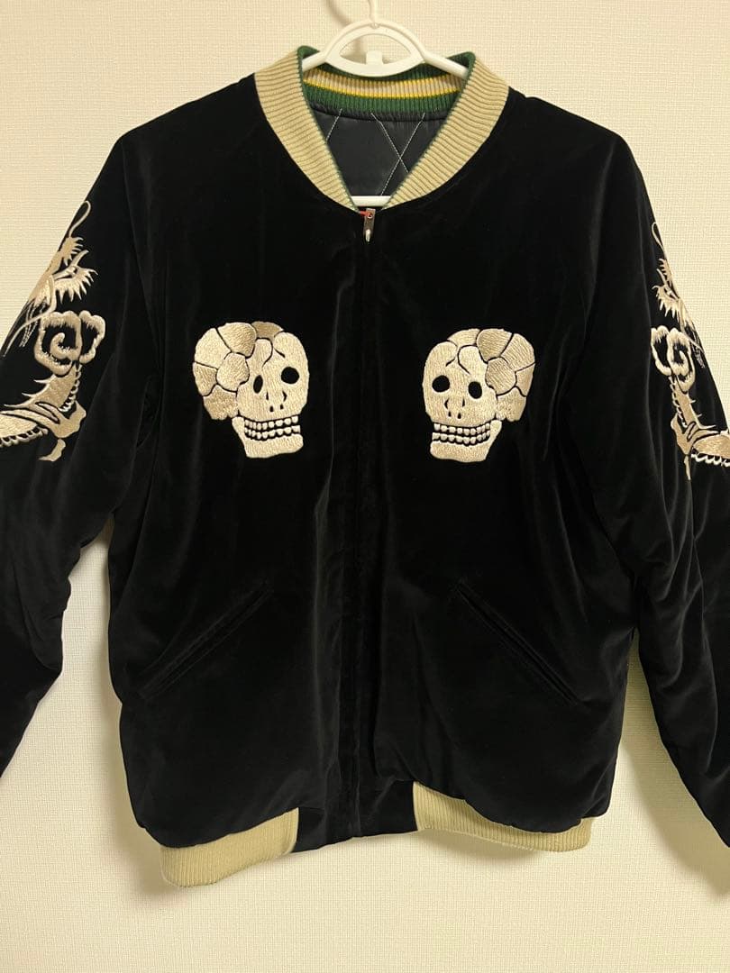 テーラー東洋　別珍スカジャン　蛇髑髏