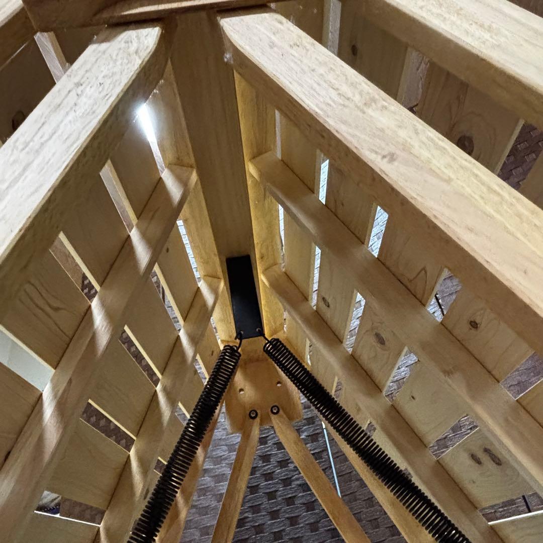 中居木工 折りたたみスノコベッド シングルサイズ　天然木