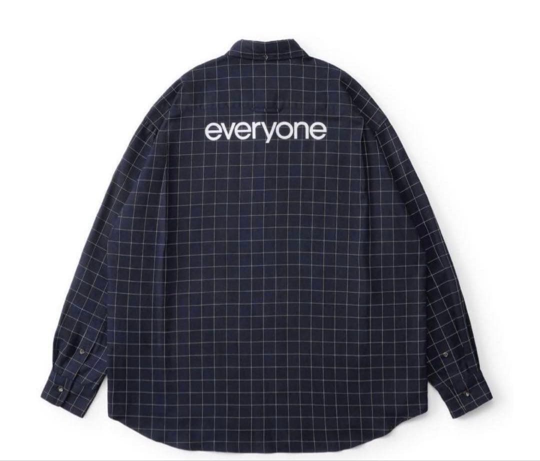 【新作】everyone back logo check button-down