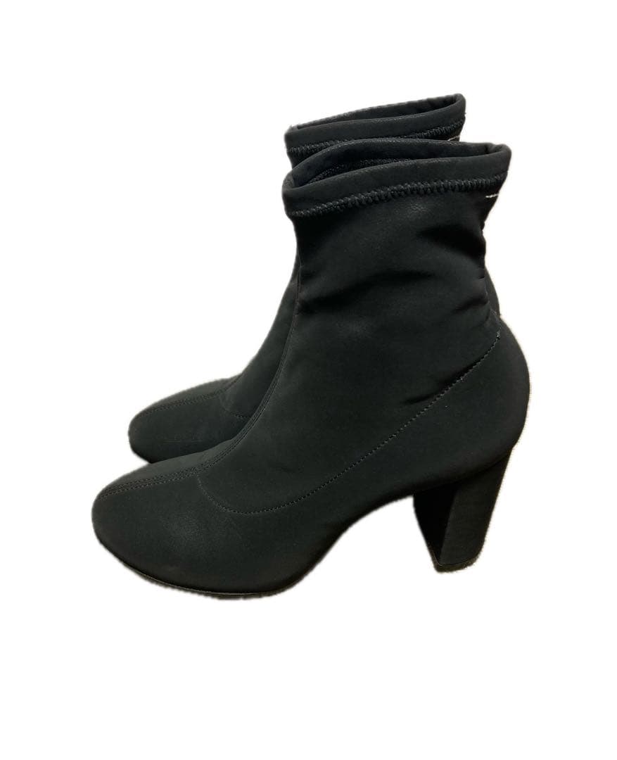 美品　MM6 ラウンドトゥ　フェイクレザー　アンクルストレッチ　ブーツ　37