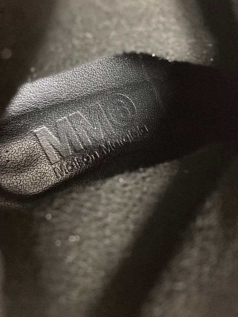 美品　MM6 ラウンドトゥ　フェイクレザー　アンクルストレッチ　ブーツ　37