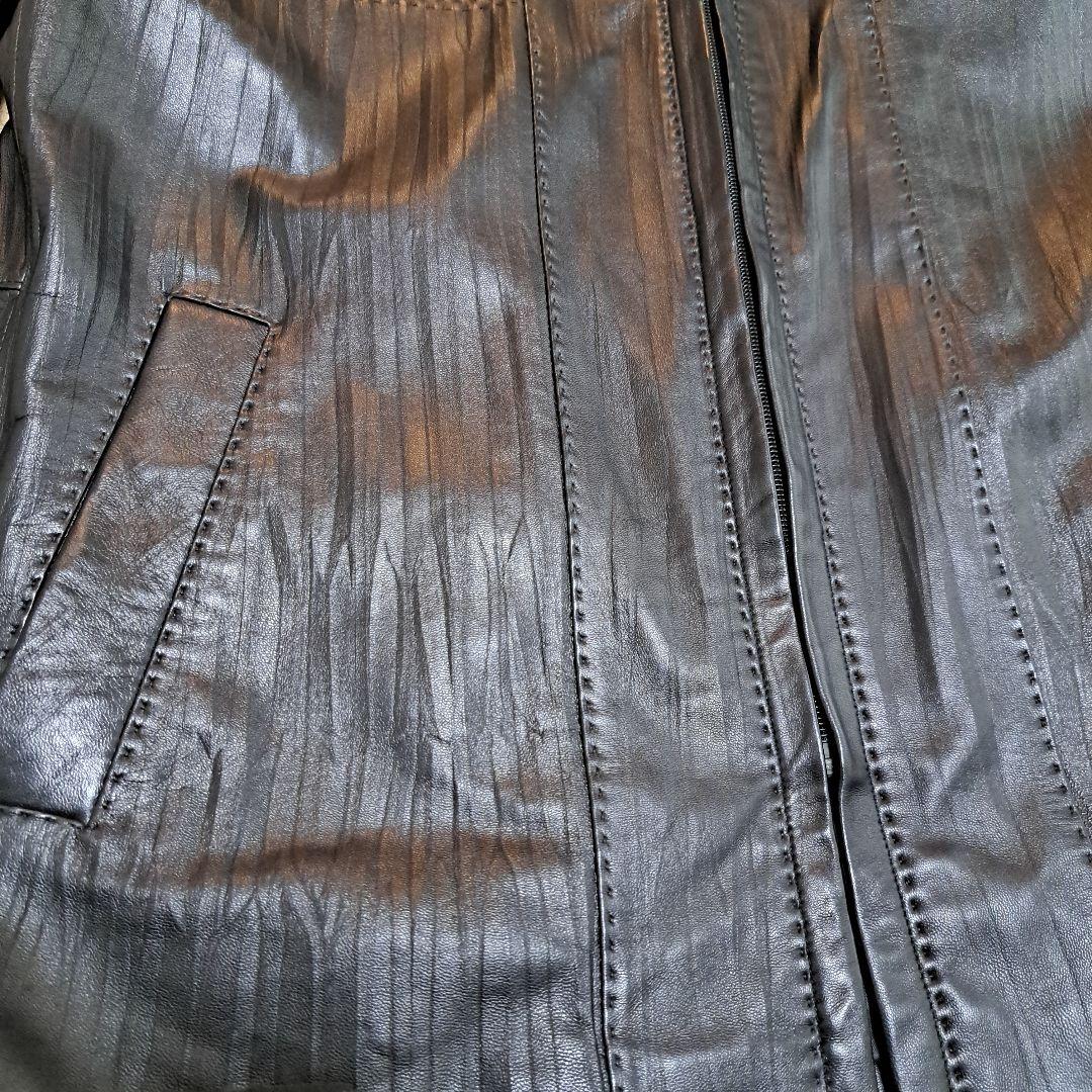 BALMAIN 黒ラムレザーレザージャケット Mサイズ