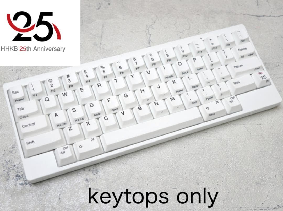 HHKB 雪 キートップセットのみ 25周年モデル US配列 左上印字