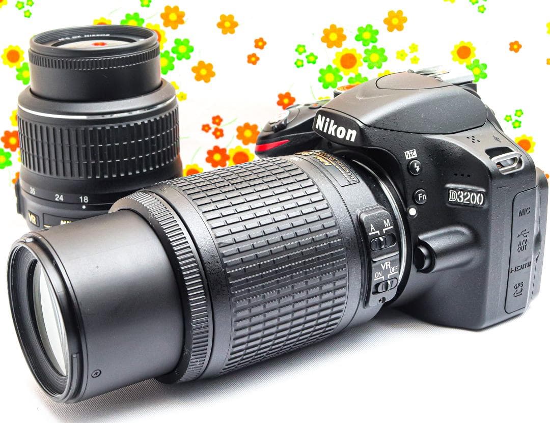 ニコン Nikon D3200☆ダブルレンズ☆スマホに送れる！☆初心者おすすめ！