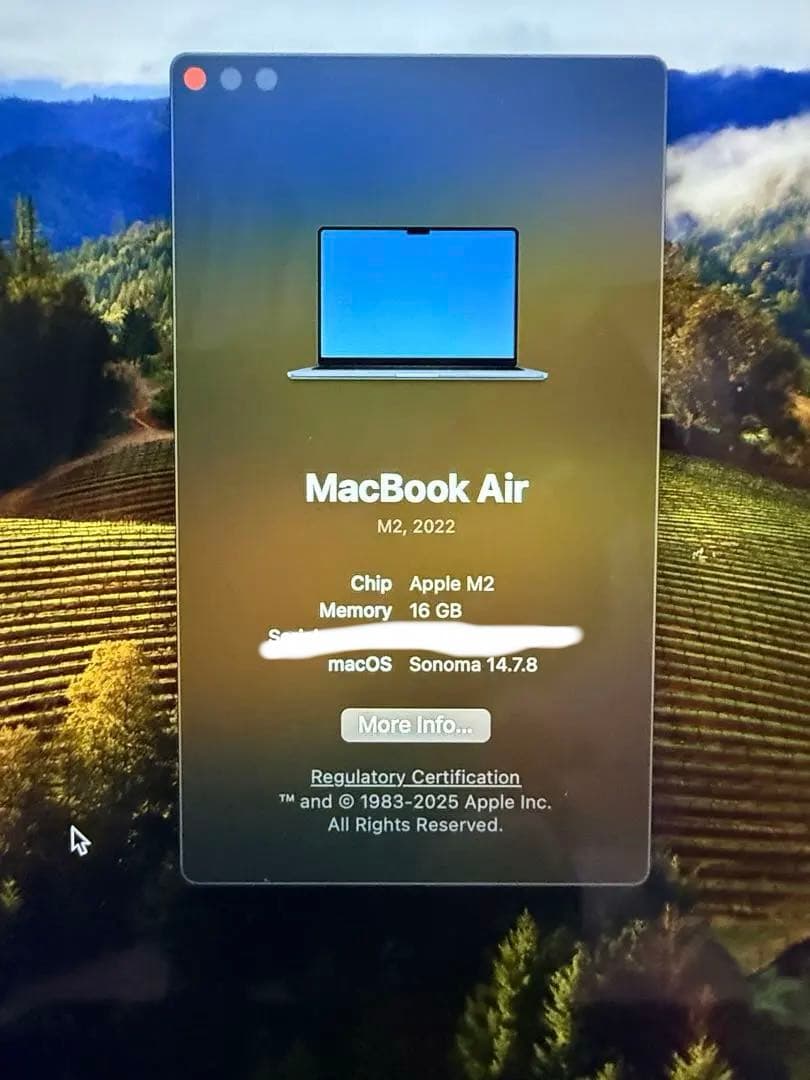 MacBook Air 13inc M2 512GB 16GB CPU 8コア