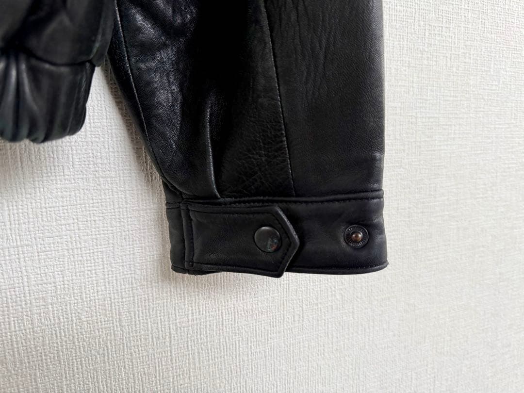 超超スペシャル 90s ポニー無 ポロ スポーツ レザージャケット M ブラック