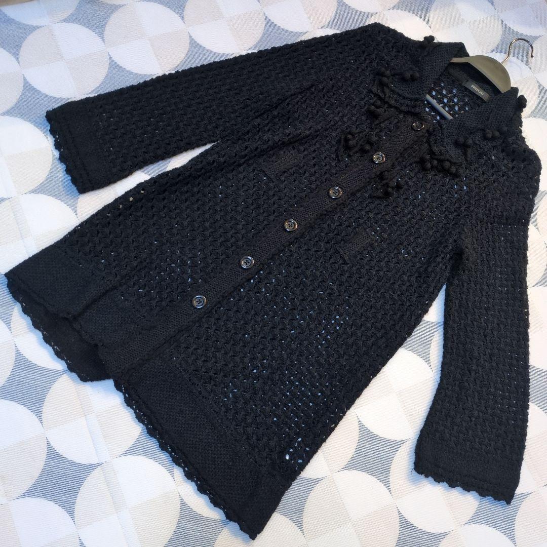 やまちゃんINGEBORG 黒 レース編み カーディガン