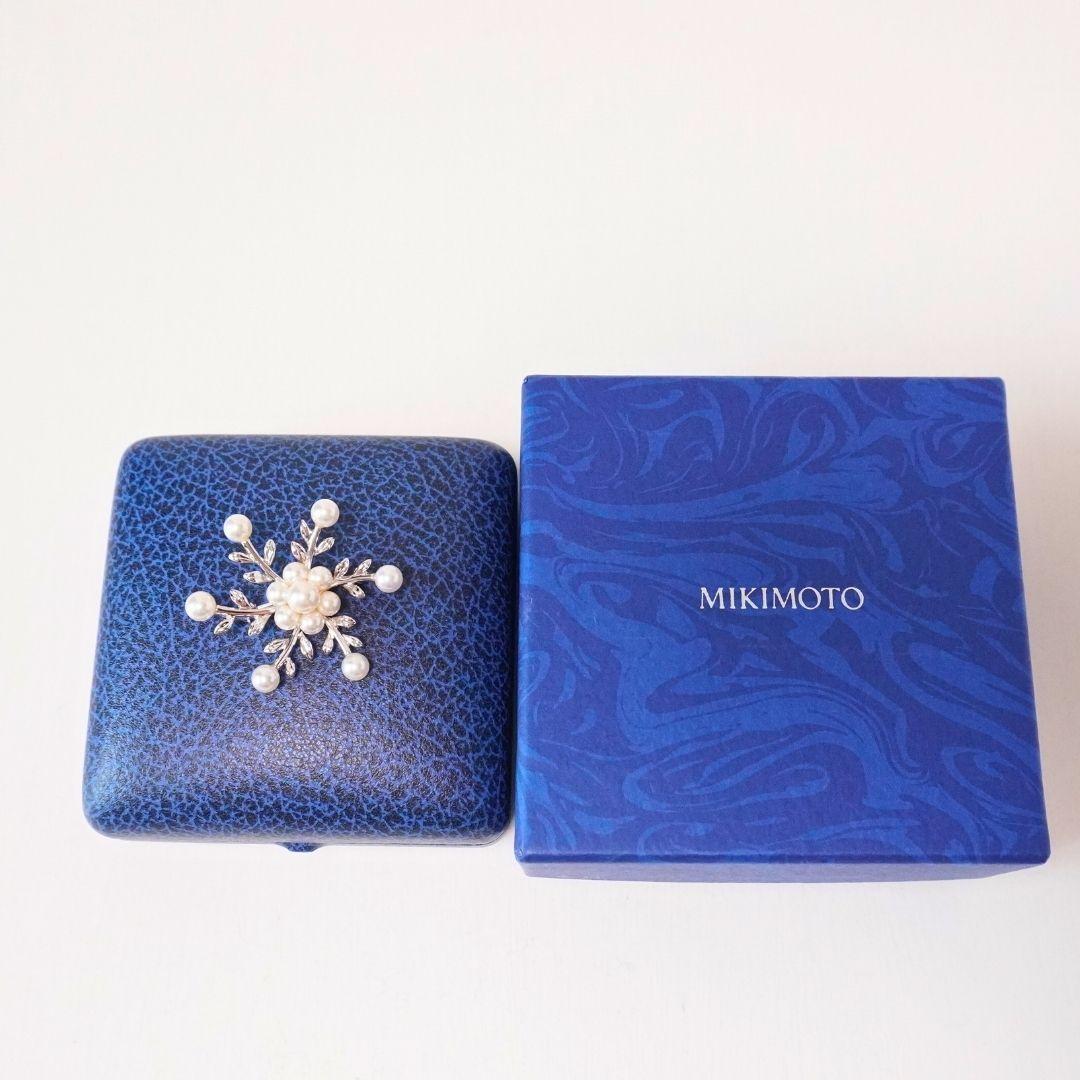 MIKIMOTO ミキモト 雪の結晶 ブローチ
