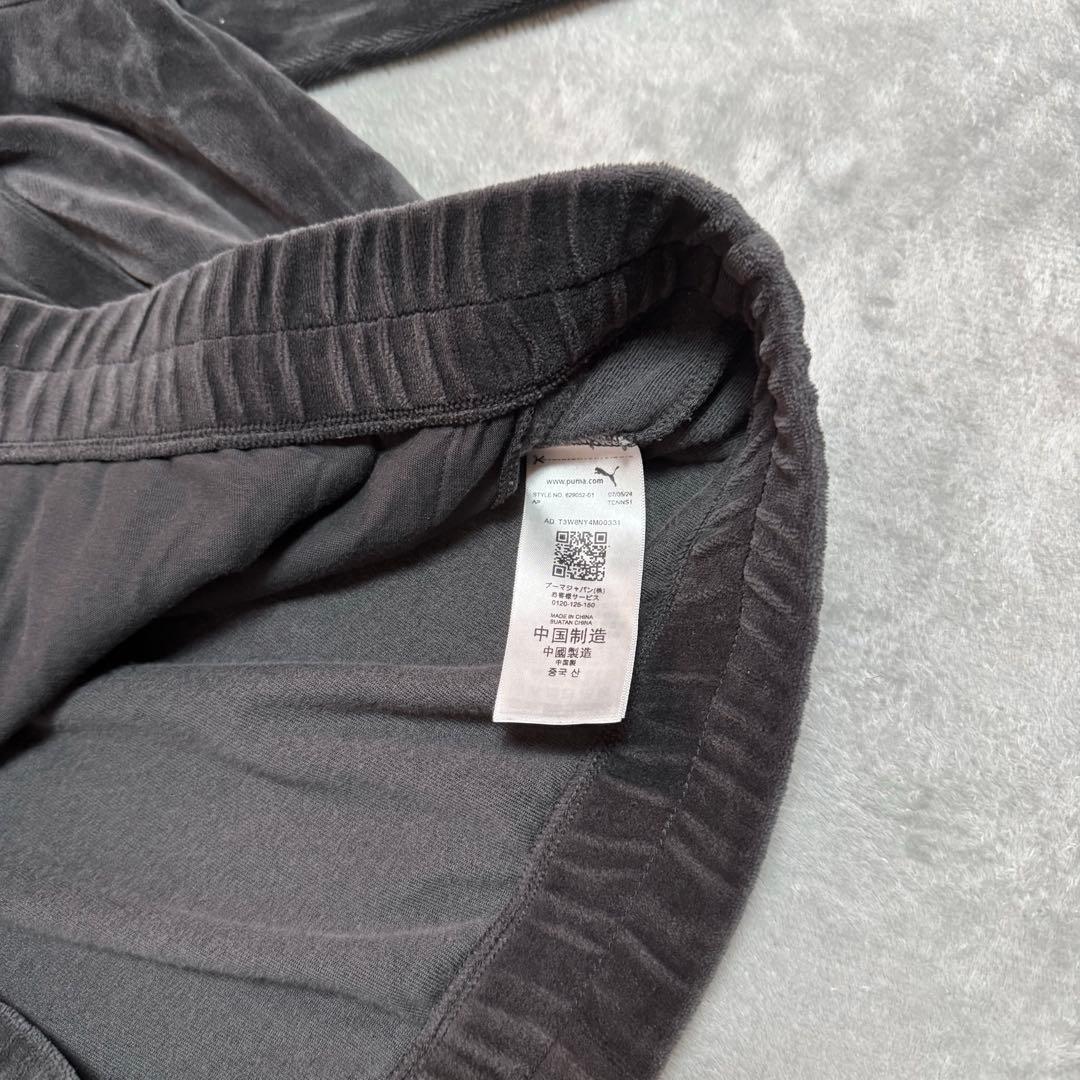 PUMA プーマ ベロア セットアップ オールブラック トラックジャケット