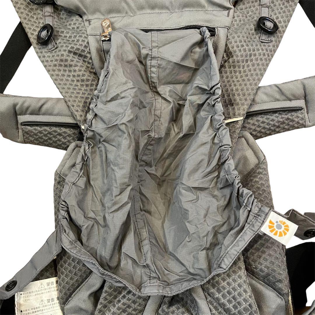 美品✨人気✨エルゴベビー オムニブリーズ グラファイトグレー 抱っこ紐 ポーチ付