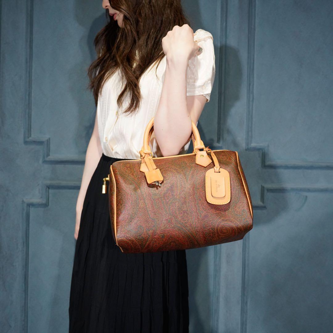 ETRO エトロペイズリー柄デザインボストンバッグ