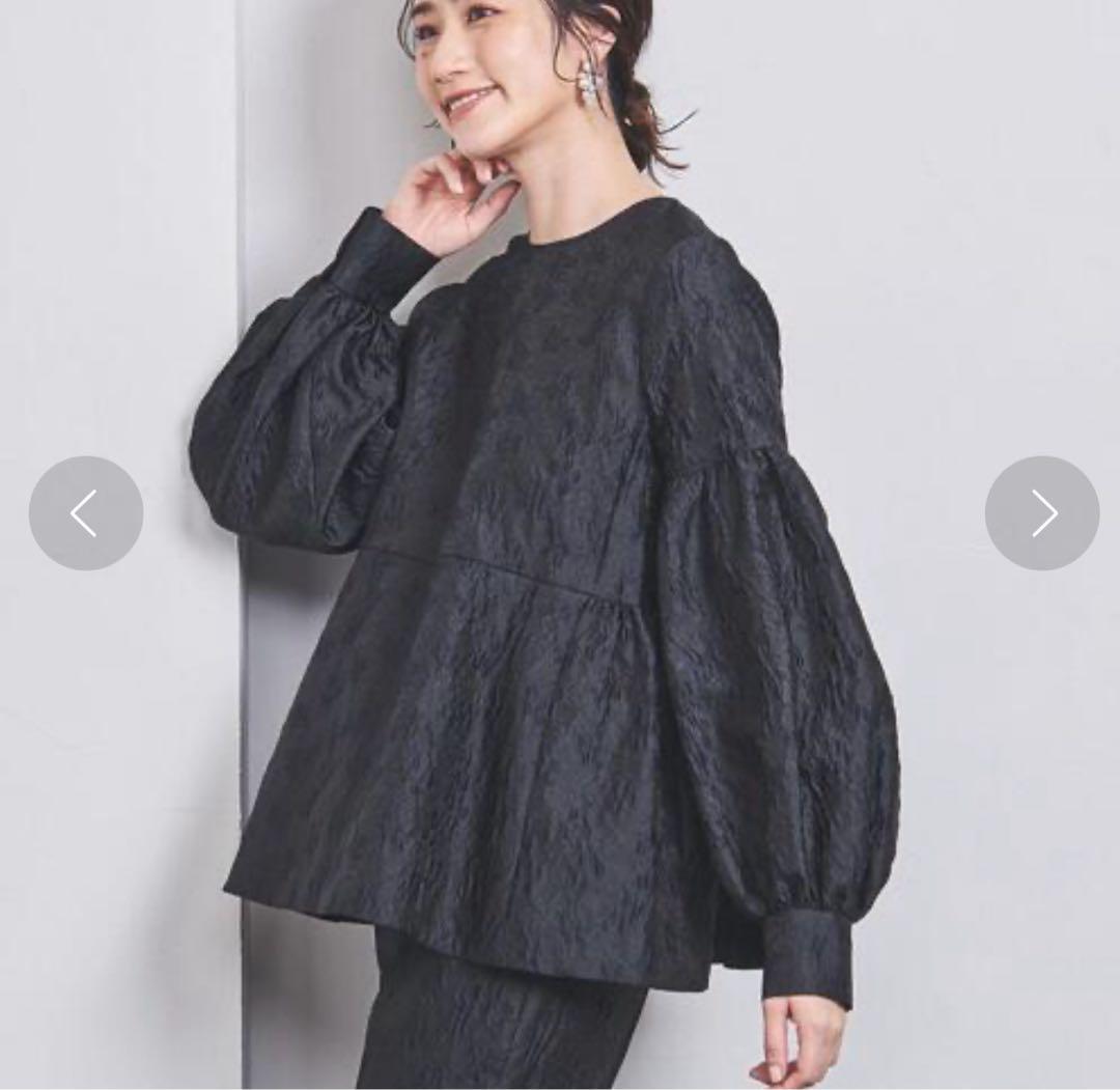 UNITED ARROWSツートーンジャガードブラウス