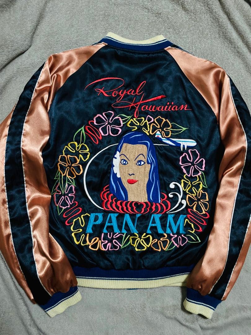 tepeeテーラー東洋 日本限定 スカジャン HAWAII 虎ワシ サテン