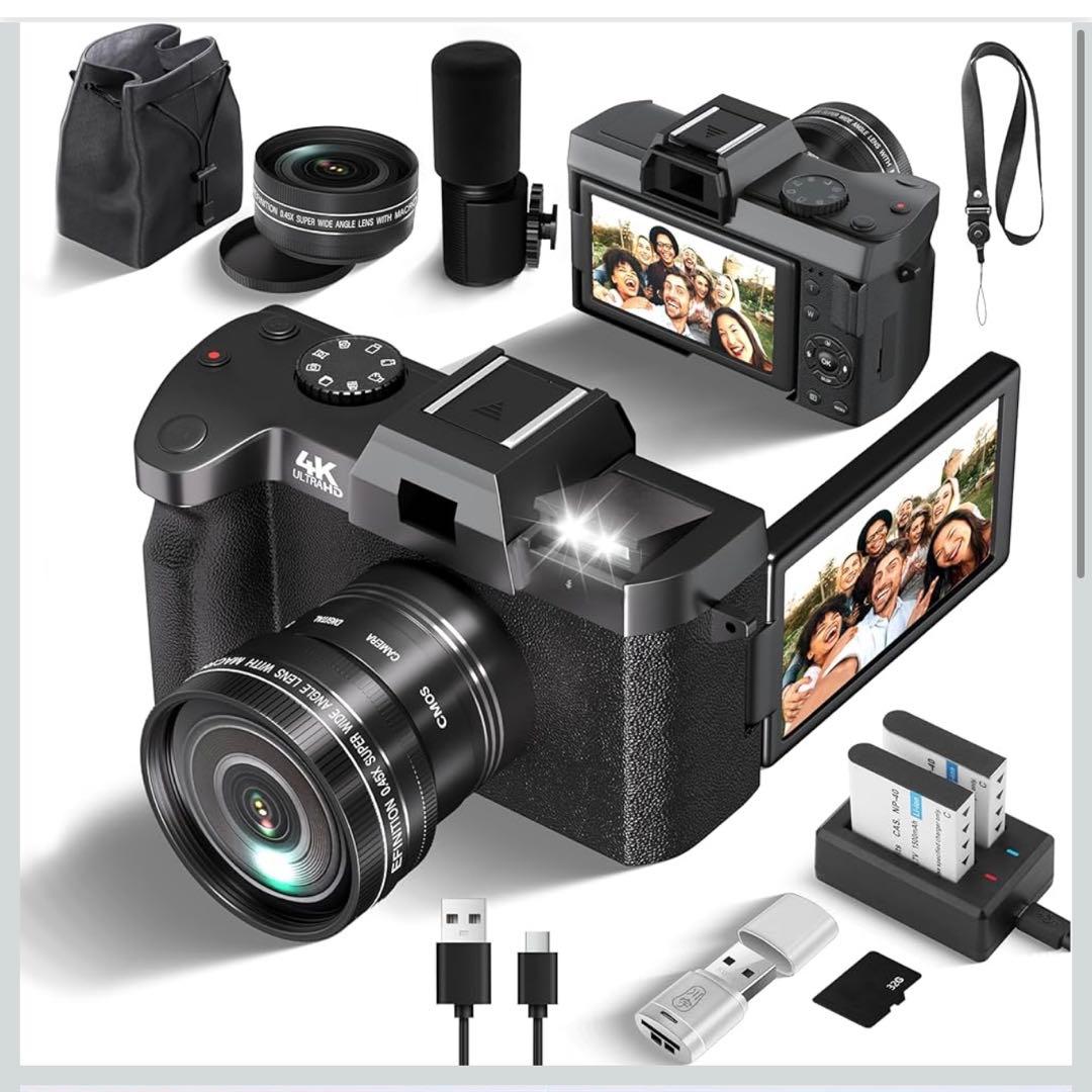 デジカメ4K超HD 4800万画素広角レンズ