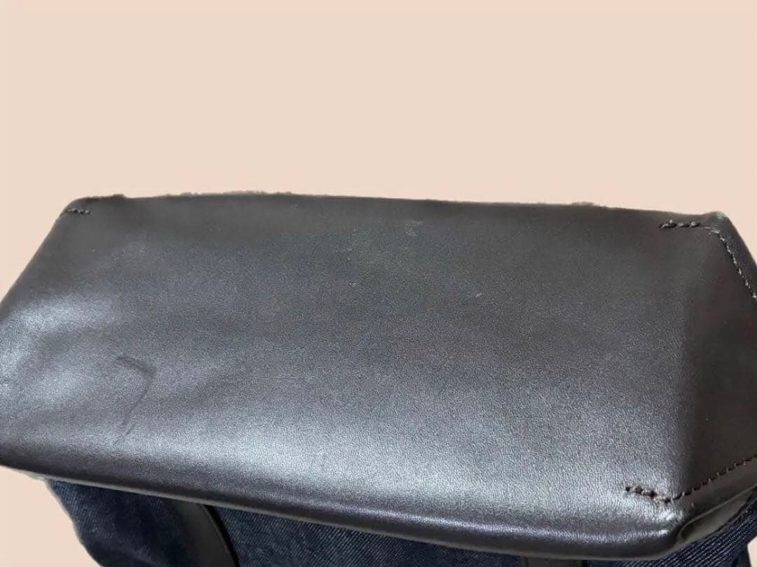 【最終価格！】HANG-TAGデザイン デニム＆レザートートバッグ