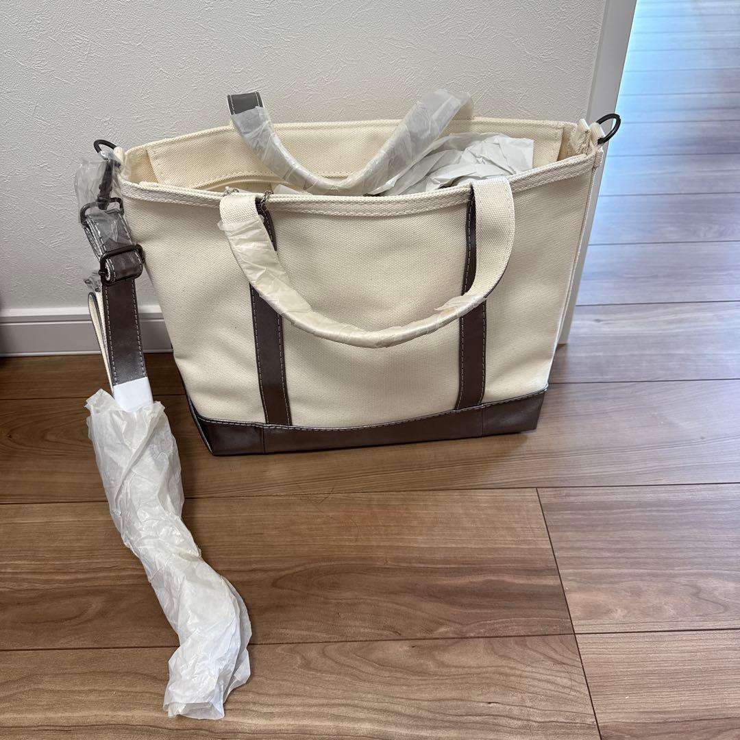 LL Bean シルバー トートバッグ