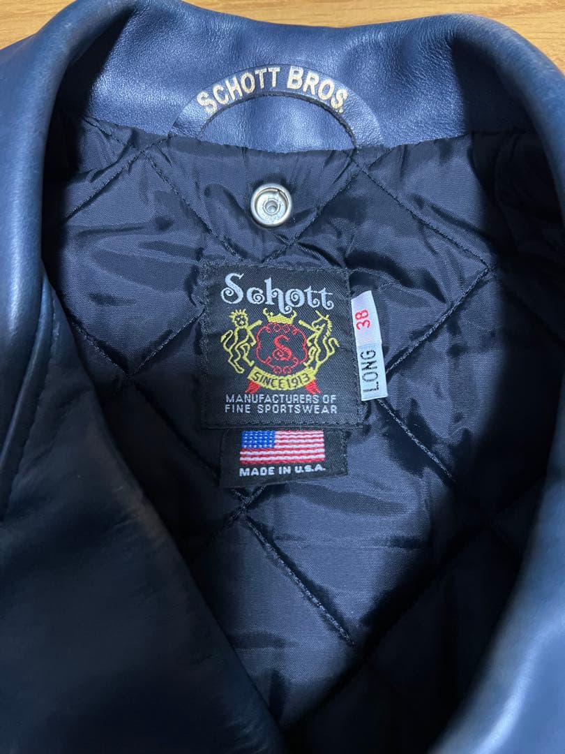 希少ネイビー Schott 613UST ワンスター 38 LONG TALL