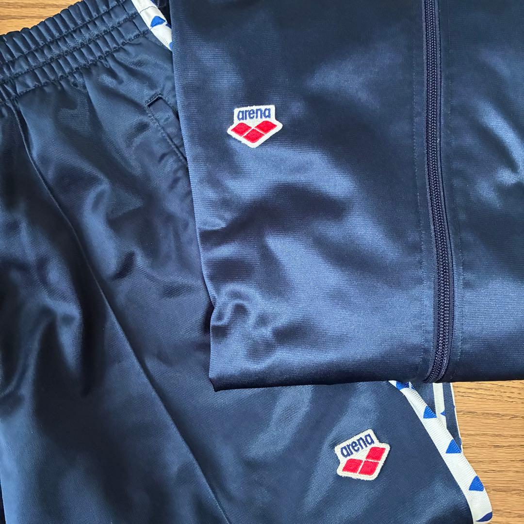 アリーナ arena ネイビー ジャージ上下セット メンズ スポーツウェア 紺