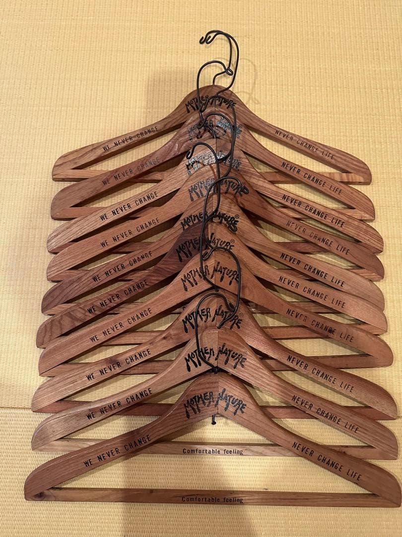 10本セット ハリウッドランチマーケット　木製ハンガー ブルーブルー