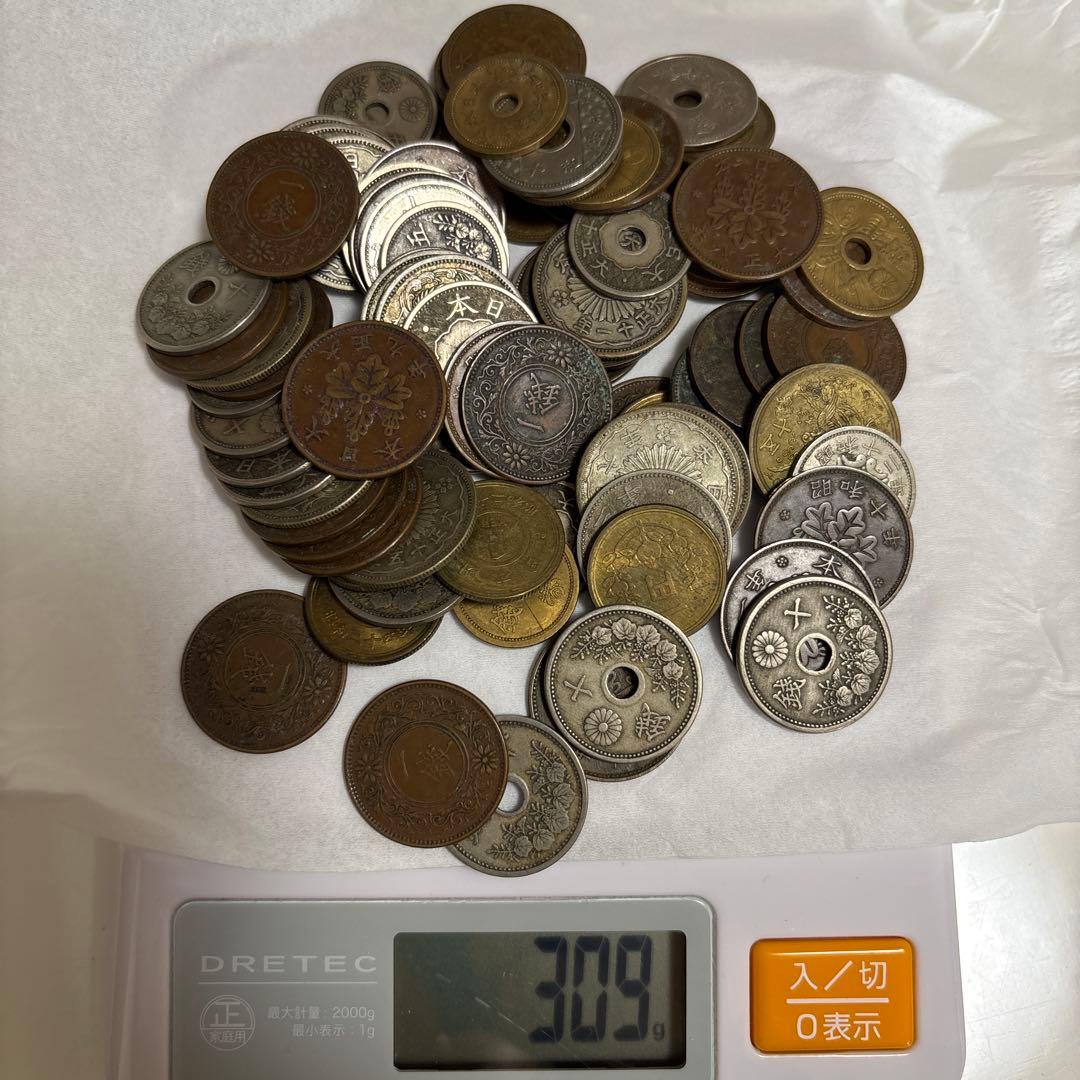 翔*様 日本古銭 まとめ売り 大量 明治〜昭和 穴あき 銀貨あるかも