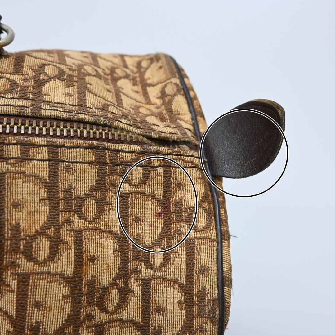 47955★年 クリスチャンディオール ボストンバッグ トロッター柄