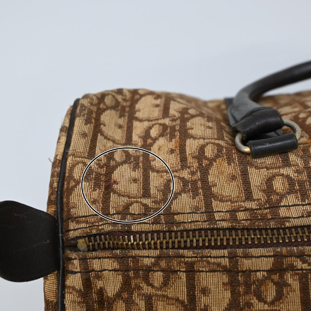 47955★年 クリスチャンディオール ボストンバッグ トロッター柄