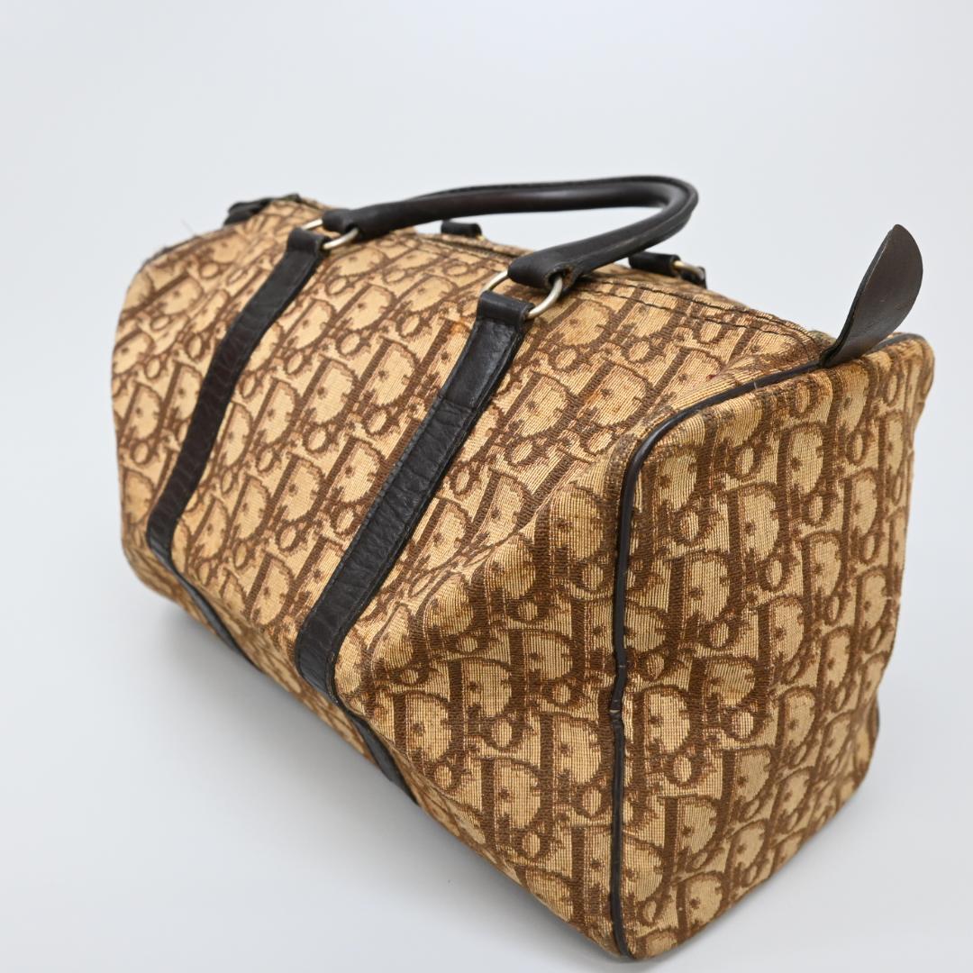 47955★年 クリスチャンディオール ボストンバッグ トロッター柄