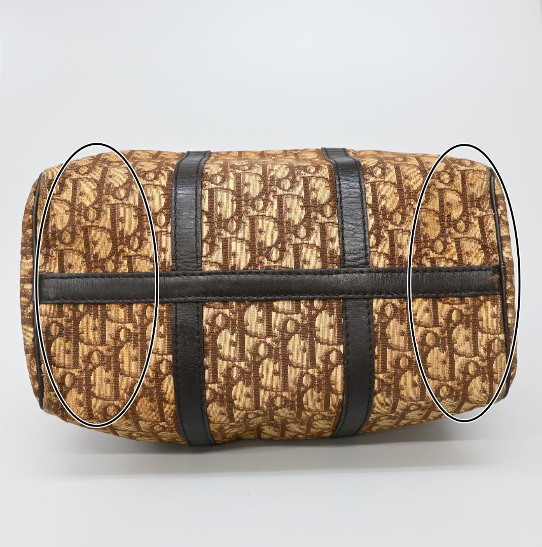 47955★年 クリスチャンディオール ボストンバッグ トロッター柄