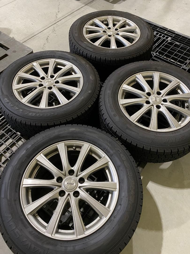 225/65R17 5スポークホイールセット 4本　スタッドレス半年使用