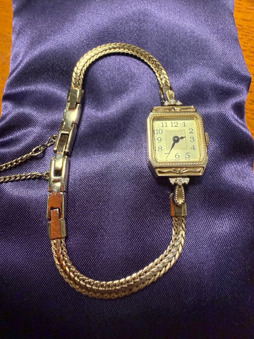 【美品】agete アガット ジュエリーウォッチ K10 ダイヤ