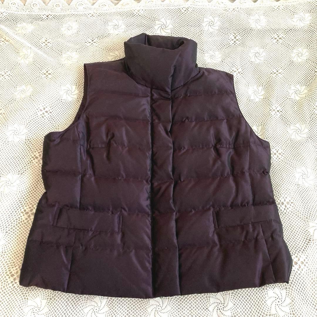 BURBERRY ダウンベスト 46 ダークパープル
