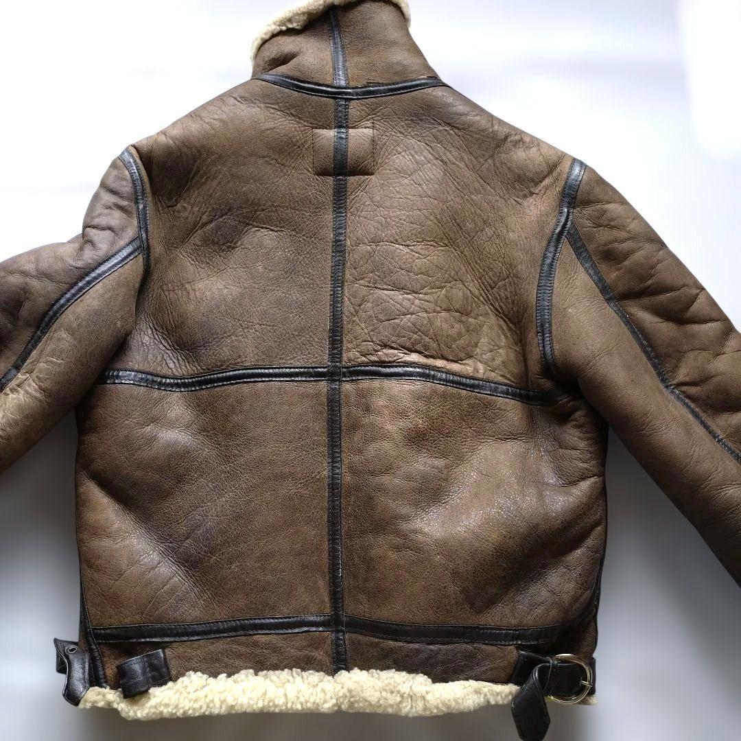 USA製✨Schott B-3ムートンフライトジャケット38レザー ブラウン