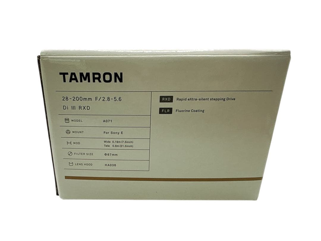タムロン 28-200mm F/2.8-5.6 ズームレンズ Di Ⅲ RXD