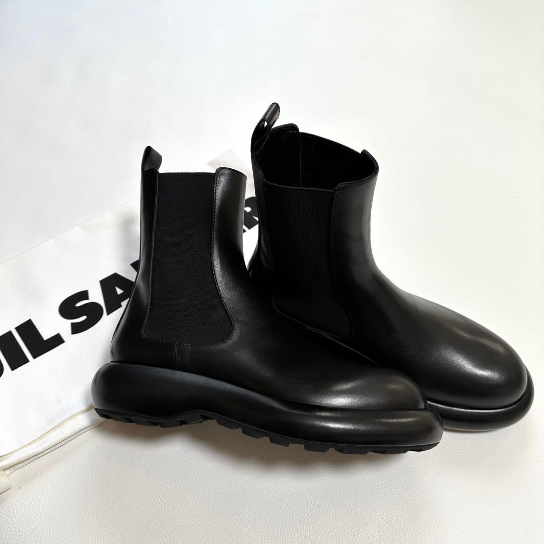お値下げ本日限り　JIL SANDER ブラック サイドゴアブーツ 37