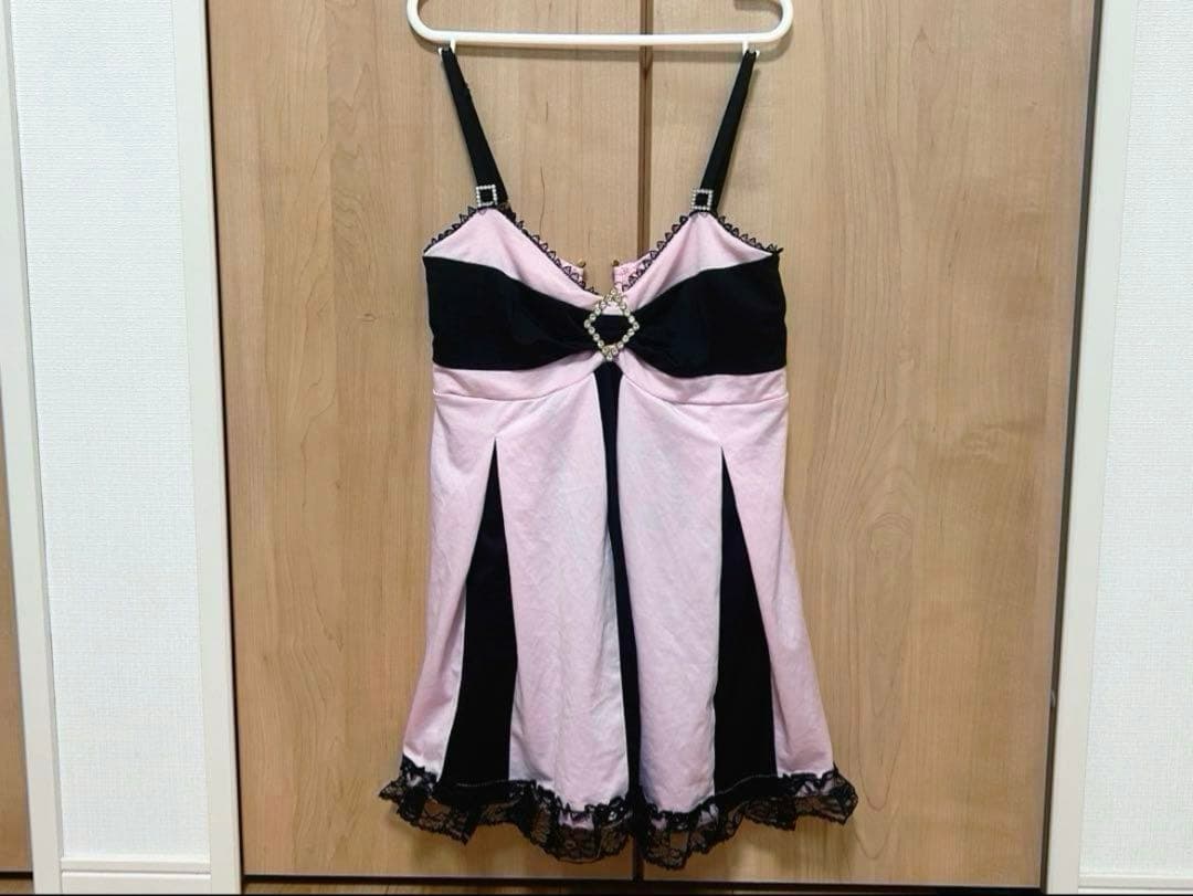 GOLDS♡ダイヤ♢バックル♡ビジュー付きキャミトップス／チュニック♡ピンクM