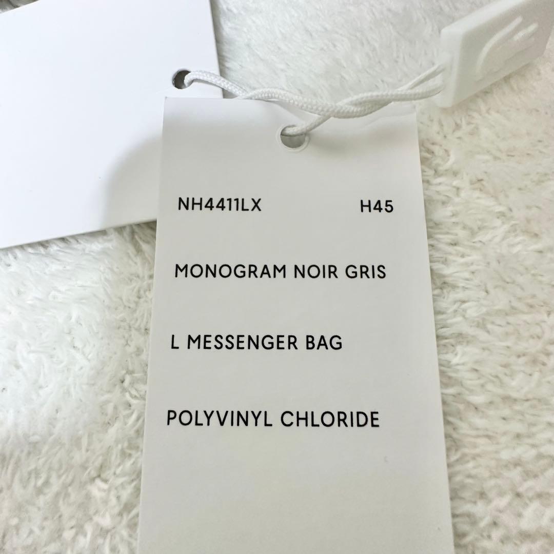 LACOSTE ザブレンド モノグラムフラップメッセンジャーバッグ 幾何学模様