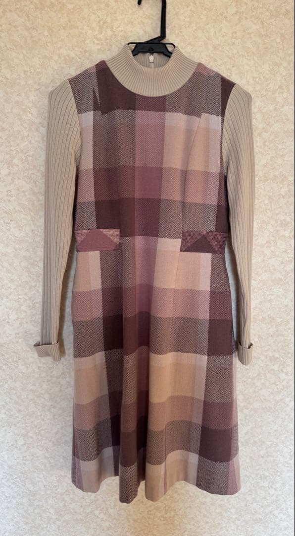 ブルーレーベルクレストブリッジ ビエラニット コンビドレス ワンピース　36